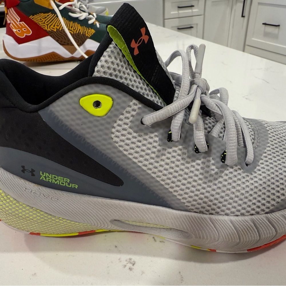 Under Armour Gray and Neon Yellow Sneakers